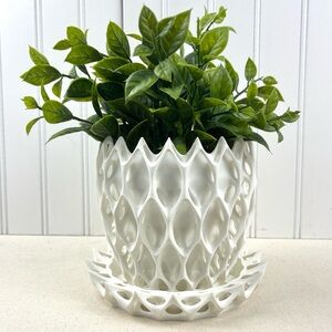 Invader Planter Pot, Small Indoor Flower Pot, Modern Planter with Saucer